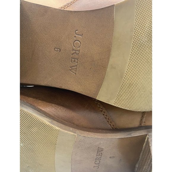 J. Crew Size 6 Brown Leather Double Buckle Accent Tall Boots Western Style - Picture 8 of 12